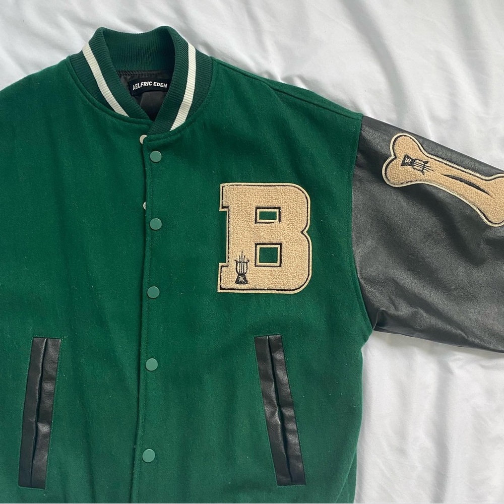 Aelfric Eden Bone Varsity Jacket Unisex Size S